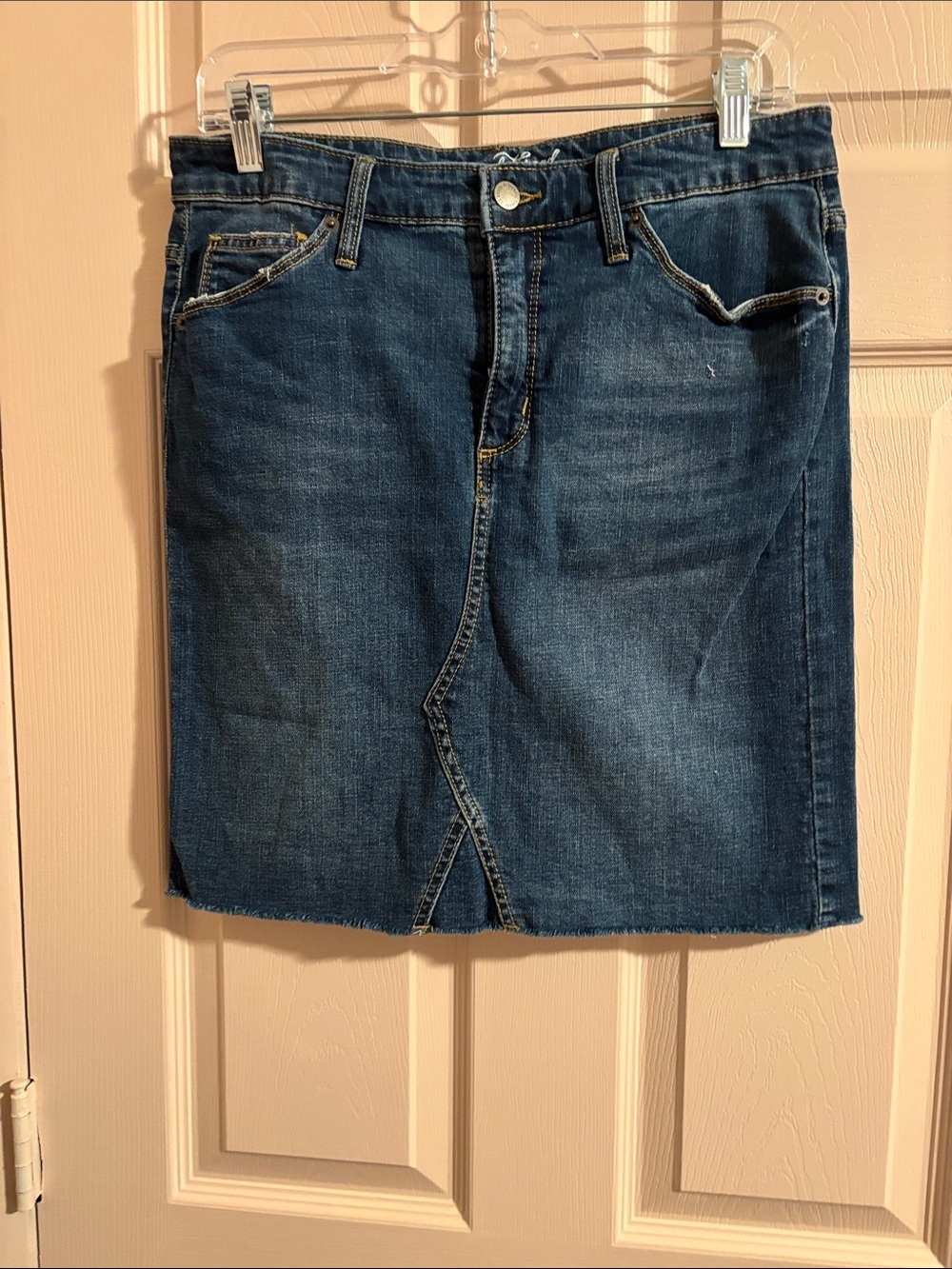 Universal Thread Dark Blue Denim A-Line Skirt